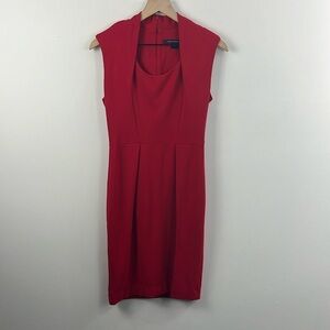 French Connection Red Pencil Sheath Cocktail Dress Womens Size 6